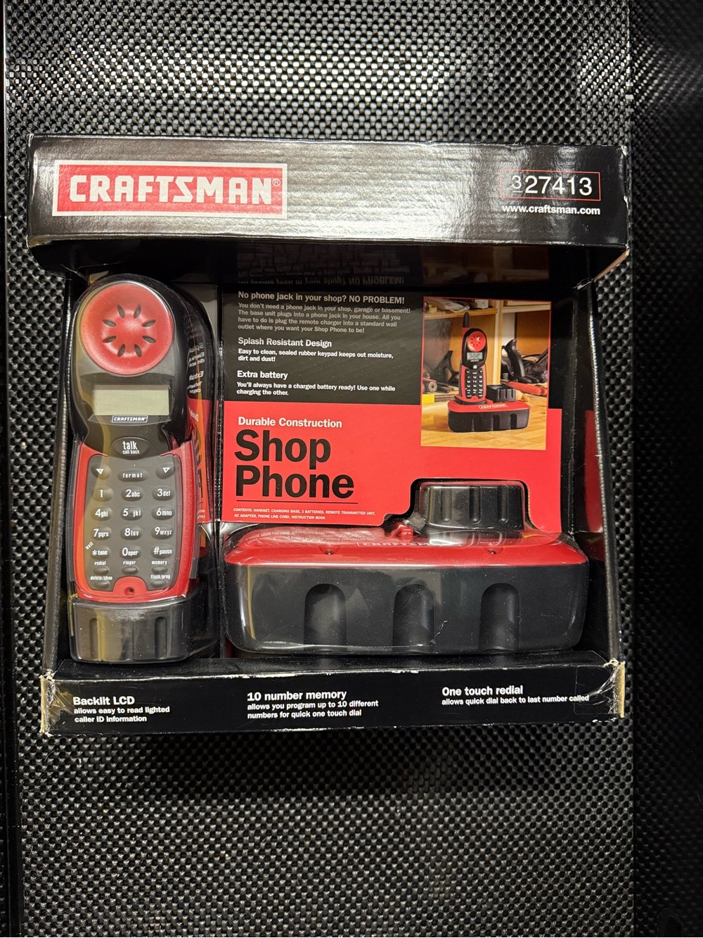 VTG Craftsman Cordless Shop Phone 327413 New In Box Home Garage Workshop